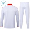 FC Bayern München Trainings Sweatshirt Kwart-Zip 2024-25 Witte - Kind